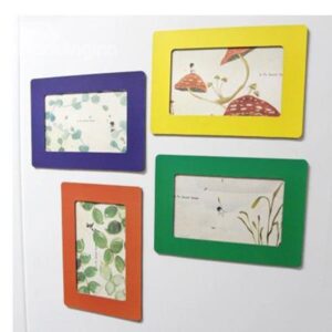 Elegant Simple Style Solid Color Two Pieces Rectangel Fridge Magnet Frame