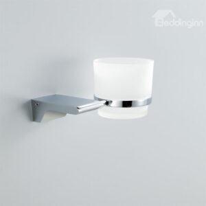 Chrome Finish Contemporary Style Brass Toothbrush Holder