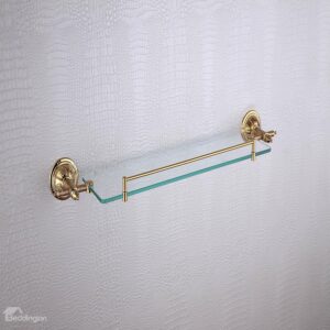 Antique Ti-PVD Shelf with Satin Glass