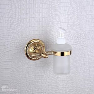 Liquid soap dispenser rack,Brass,Golden finish