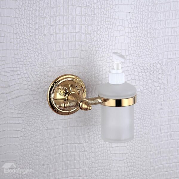 Liquid soap dispenser rack,Brass,Golden finish