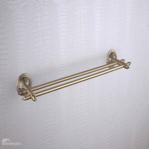 Venetian Bronze Brass 24 Inch Double Towel Bar