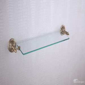 Antique Brass Bathroom Accessories Bronze Shelf with Glass