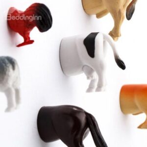 Amazing Cute Creative 6 Pieces Animal Hips Plastic Fridge Magnet