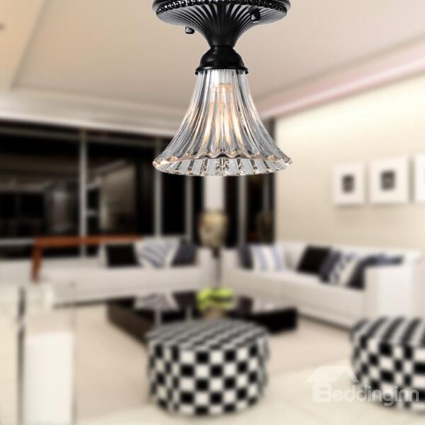 Modern Style Glass Shade 1 Lights Flush Mount