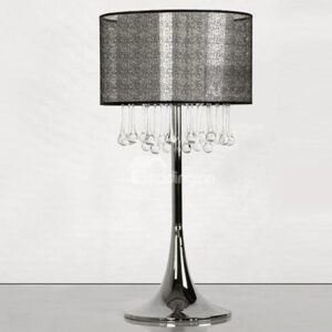Elegant Glass Water Drops Fabric Shade Lamp