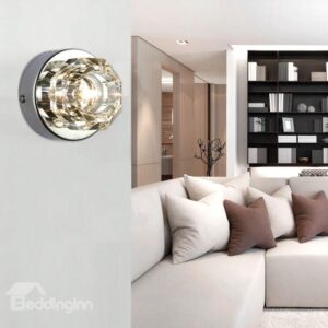Elegant Modern Style Metal Crystal Wall Light