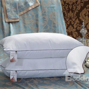 New Arrival Fancy High Grade Solid White Cervical Pillow