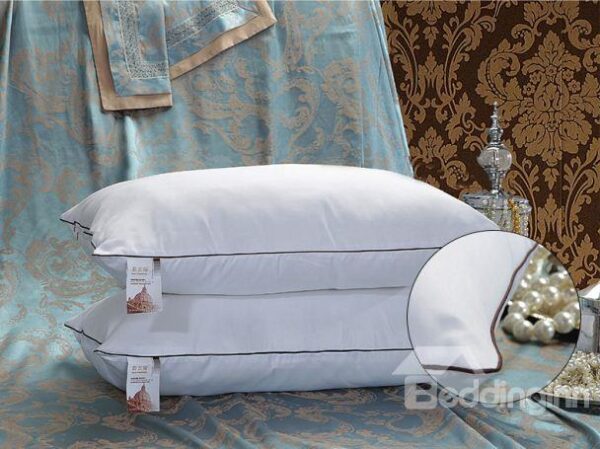 New Arrival Fancy High Grade Solid White Cervical Pillow