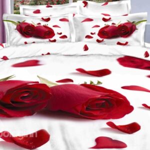 Very Nice Two Red Roses Print 3D Duvet Cover Sets