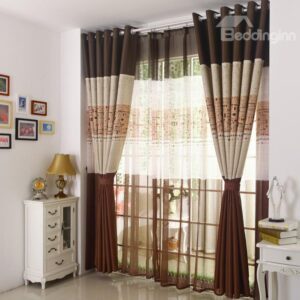 Modern Decoration Unique Patterns Grommet Top Curtain