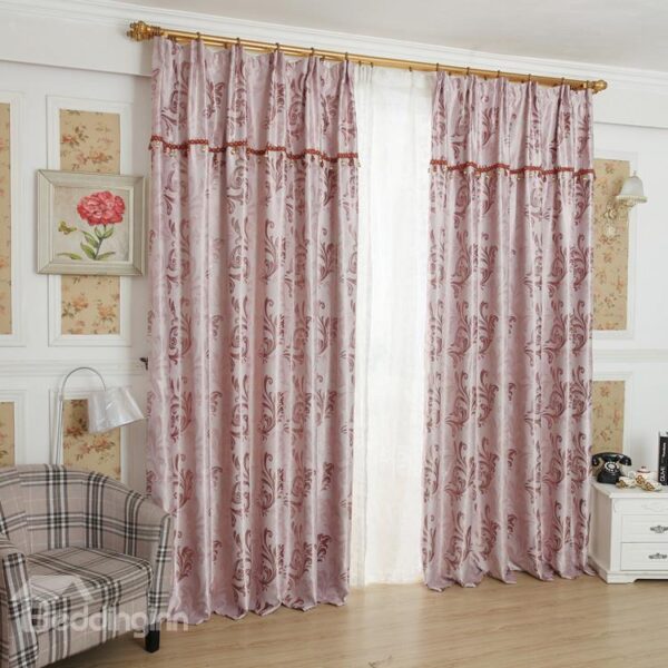 Amazing Pink Beautiful Patterns Design Grommet Top Custom Curtain