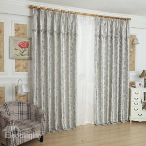 Modern Home Fashion Botanical Print Grommet Top Curtain