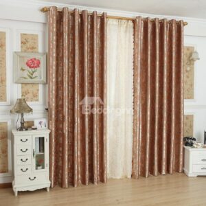 Fancy Luxurious Beautiful Patterns Grommet Top Custom Curtain