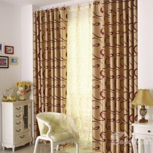 Fantastic Comtemporary Beautiful Curve Patterns Grommet Top Custom Curtain