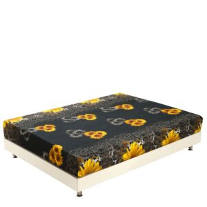 New Arrival Amazing Yellow Sunflowers Print 3D Fitted Sheet