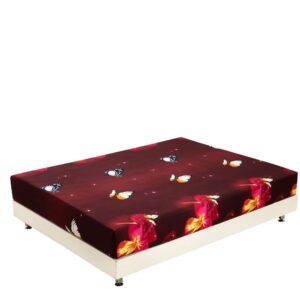 New Arrival Beautiful Butterfly Flying over Flowers Print 3D Fitted Sheet