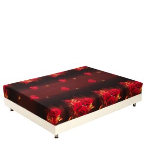 New Arrival Very Charming Red Roses Print 3D Fitted Sheet