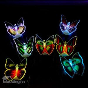 Hot Selling Alluring Creative 10-Pieces LED Butterfly Sticky Night-light