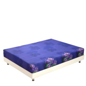 New Arrival Amazing Purple Flowers and Green Leaves Print 3D Fitted Sheet