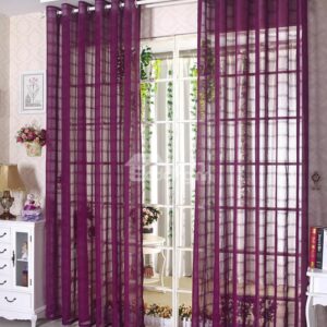 New Arrival Elegant Comtemporary Purple Custom Sheer Curtain