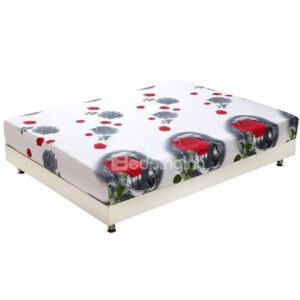 New Arrival Fantastic Shiny Roses Print 3D Fitted Sheet