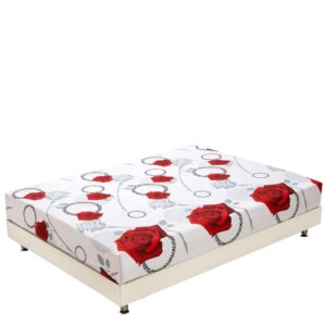New Arrival Cinderella Fantastic Elegant Red Roses Print 3D Fitted Sheet