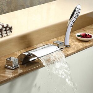 High Quality Modern Style Two Handles Bathtub Faucet