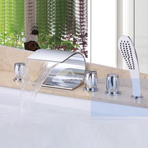Contemporary Design Waterfall Wall-mounted Bathtub Faucet