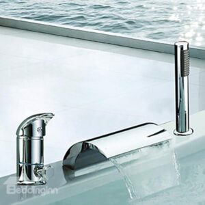 New Arrival Contemporary Two Handles Widespread Waterfall Bathtub Faucet