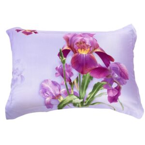 New Arrival Amazing Purple Flowers Two Pieces Pillow Case