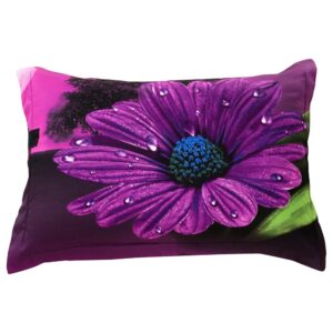 New Arrival Gracious Lovely Purple Flowers Two Pieces Pillow Case