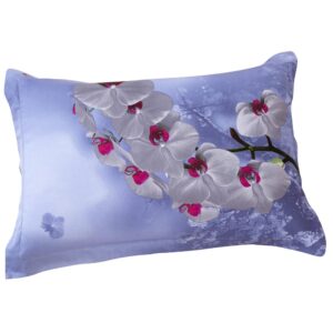 New Arrival Fancy Lovely White Flowers Two Pieces Pillow Case