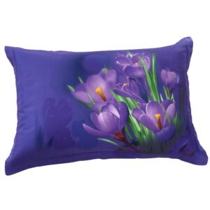 New Arrival Fragrant Lovely Purple Flowers Two Pieces Pillow Case