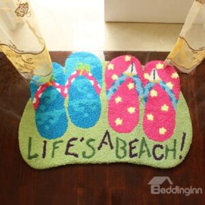 New Arrival Creative Lovely Slippers Design Floor Mat