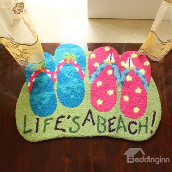 New Arrival Creative Lovely Slippers Design Floor Mat