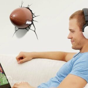 Stunning Creative 3D Rugby Football Design Wall Light