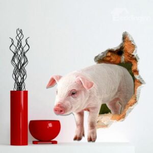 New Arrival Stunning 3D Pig Design Wall Stickers