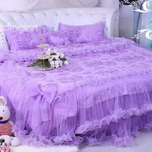 Cinderella Princess Castle Lace Edging 4-Piece Duvet Cover Sets