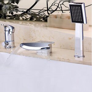 Contemporary Design Waterfall Wall-mounted Bathroom Tub Faucet