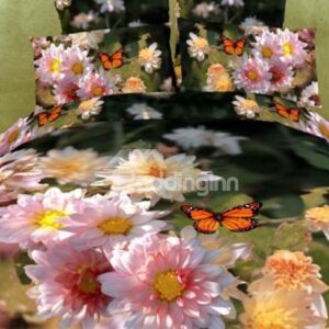 Charming Flowers and Butterflies Print 3D Duvet Cover Sets