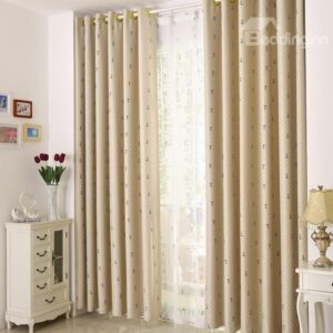Comtemporary Elegant Beautiful Patterns Gromment Top Custom Curtain