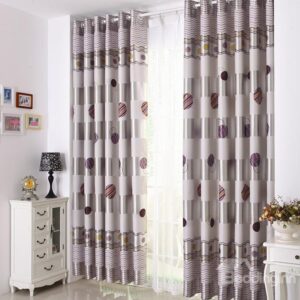 High Quality Shining Silver Grommet Top Custom Made Curtain