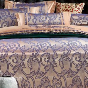 Distinctive Applique Style 100% Cotton 4-Piece Duvet Cover Sets