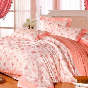 Splendid Floral Pattern 100% Cotton 4-Piece Duvet Cover Sets