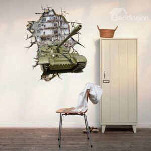 New Arrival Amazing 3D Tank Wall Sticker