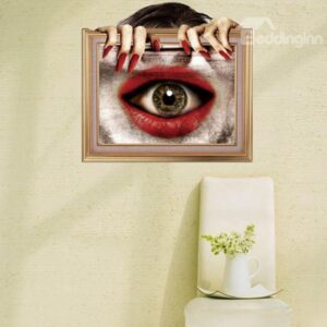 New Style Creative Stunning 3D Eye Mouth Wall Sticker