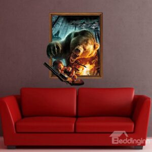 New Arrival Amazing Creative 3D Bear Wall Sticker