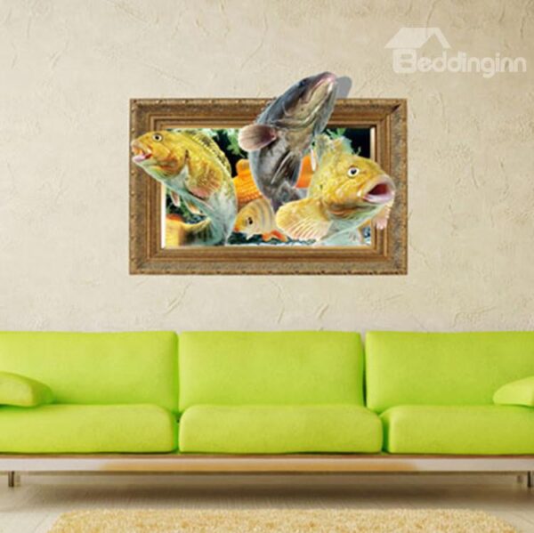 New Arrival Amazing 3D Fish Wall Sticker