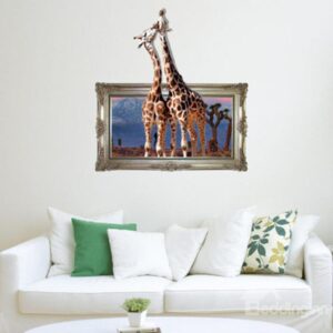 New Arrival Elegant 3D Giraffe Wall Sticker